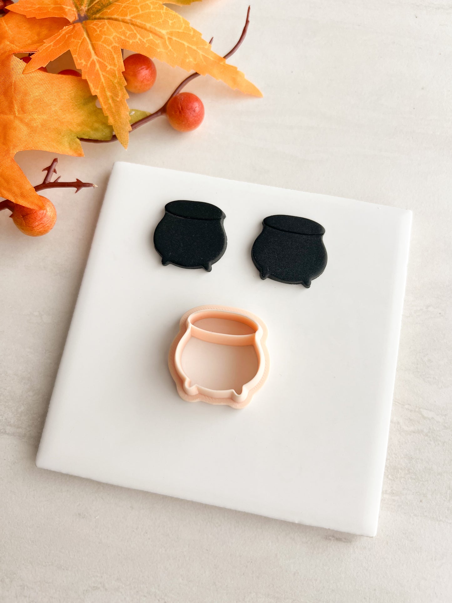 Cauldron No. 2 Clay Cutter | Cauldron No. 2 Polymer Clay Cutter for DIY Halloween Earrings Witch-Themed Jewelry and Handmade Spooky Accessories