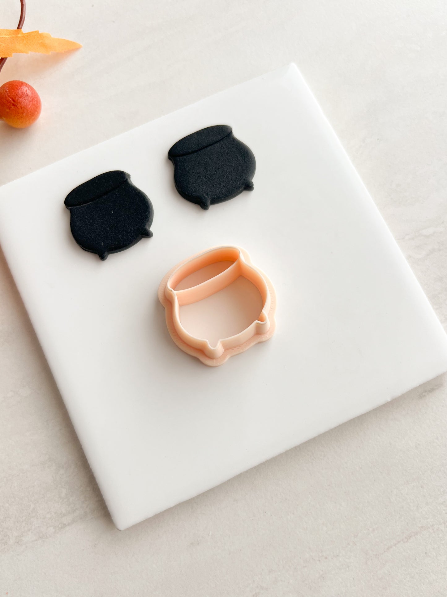 Cauldron No. 2 Clay Cutter | Cauldron No. 2 Polymer Clay Cutter for DIY Halloween Earrings Witch-Themed Jewelry and Handmade Spooky Accessories
