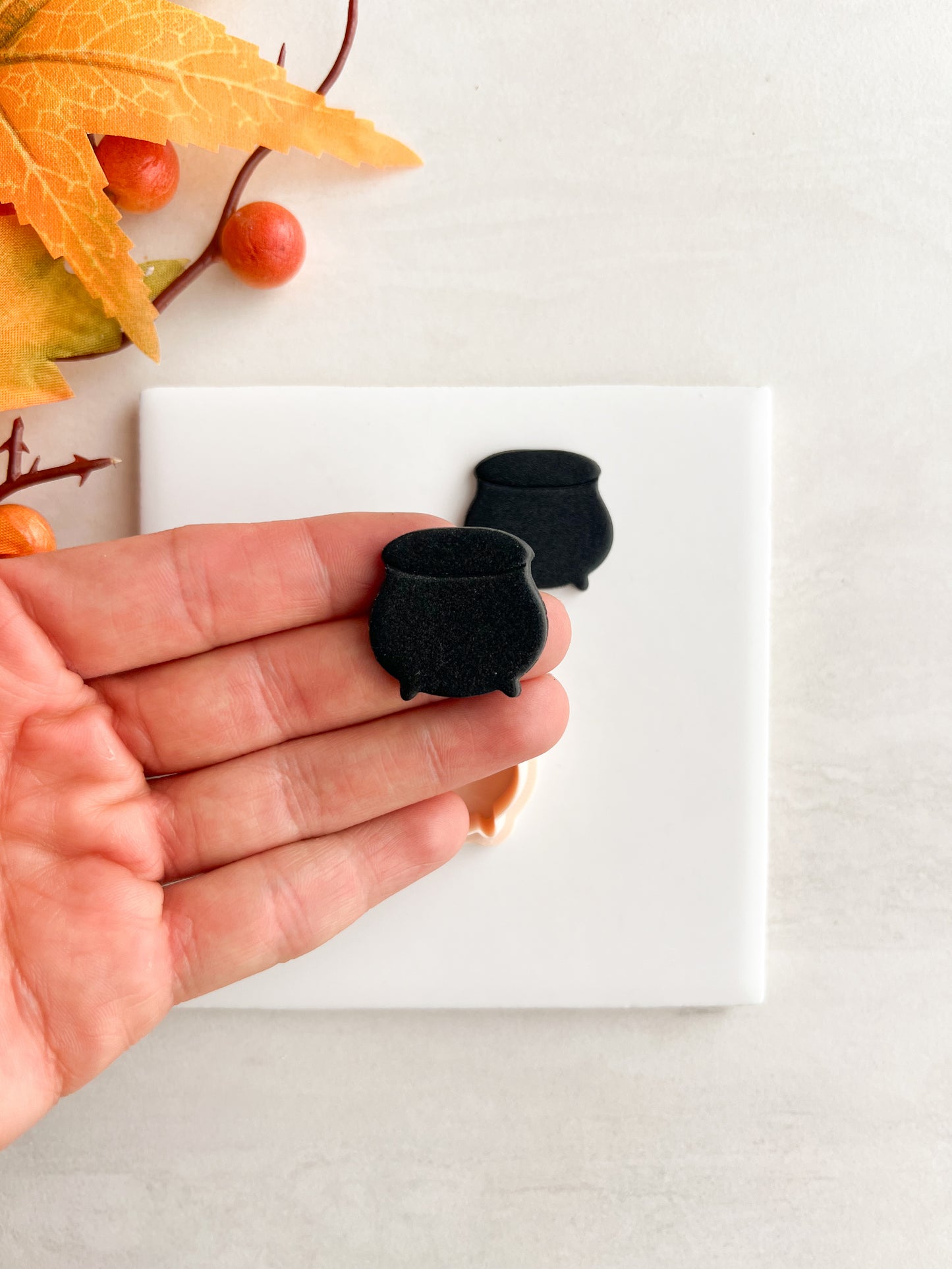 Cauldron No. 2 Clay Cutter | Cauldron No. 2 Polymer Clay Cutter for DIY Halloween Earrings Witch-Themed Jewelry and Handmade Spooky Accessories