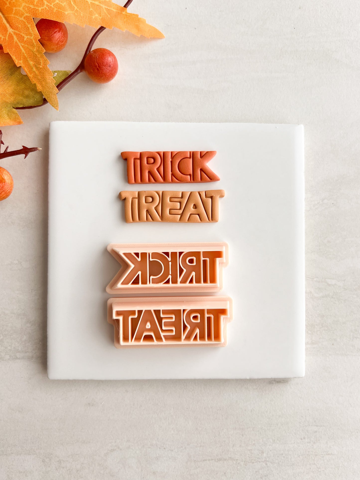 Trick or Treat Clay Cutter | Trick or Treat Polymer Clay Cutter for DIY Halloween Earrings Cute Jewelry and Handmade Spooky Accessories