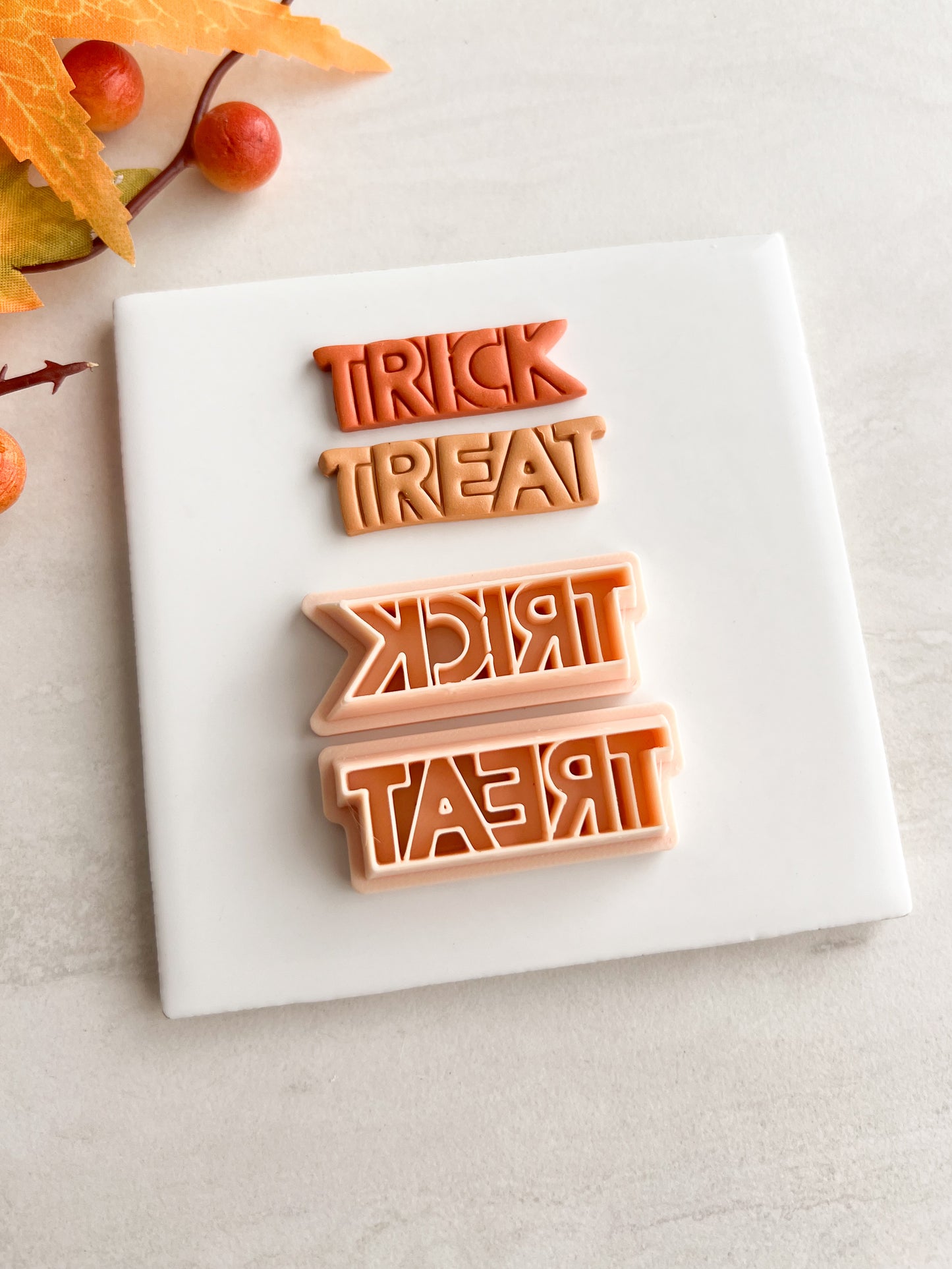 Trick or Treat Clay Cutter | Trick or Treat Polymer Clay Cutter for DIY Halloween Earrings Cute Jewelry and Handmade Spooky Accessories