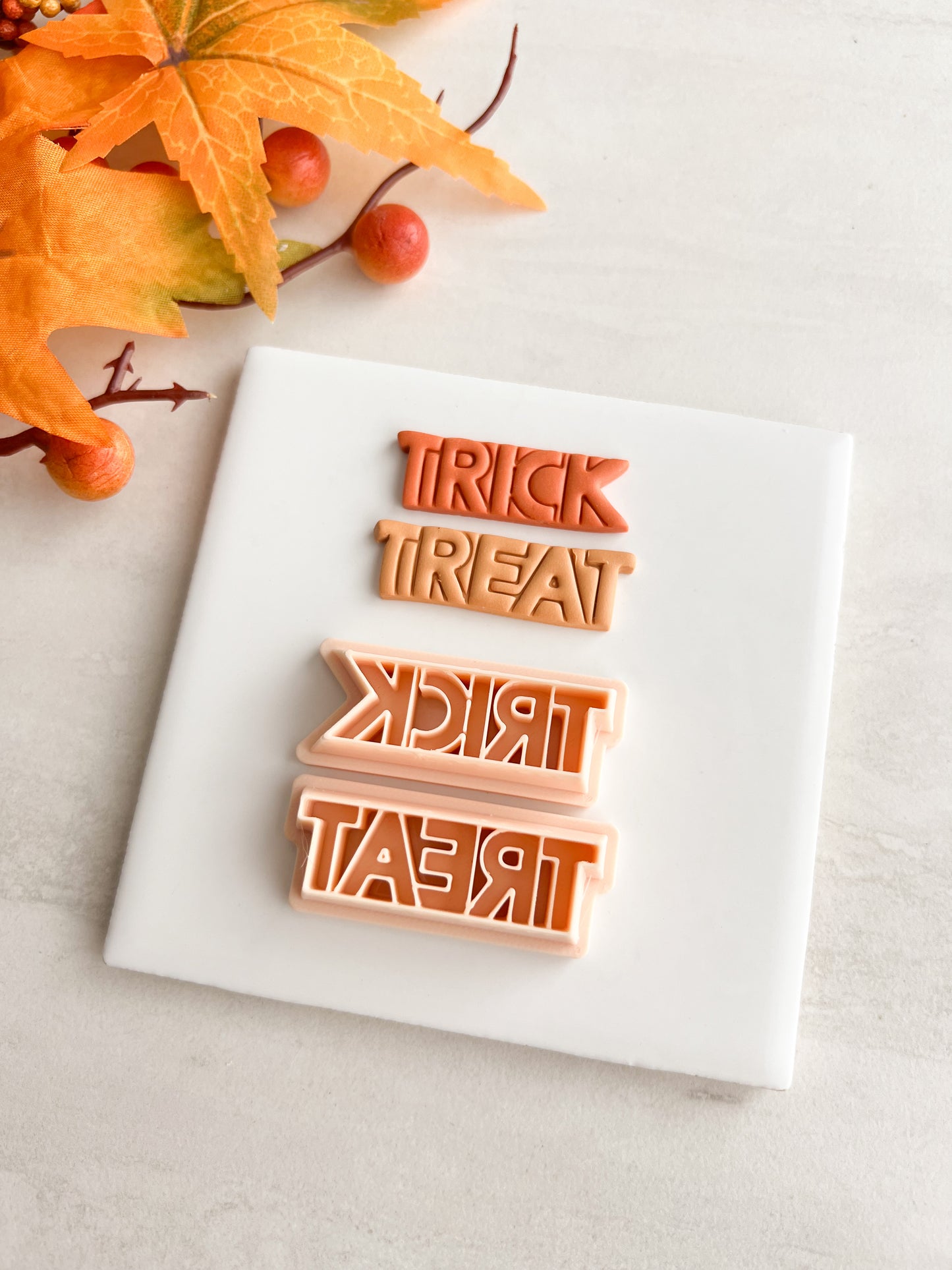 Trick or Treat Clay Cutter | Trick or Treat Polymer Clay Cutter for DIY Halloween Earrings Cute Jewelry and Handmade Spooky Accessories
