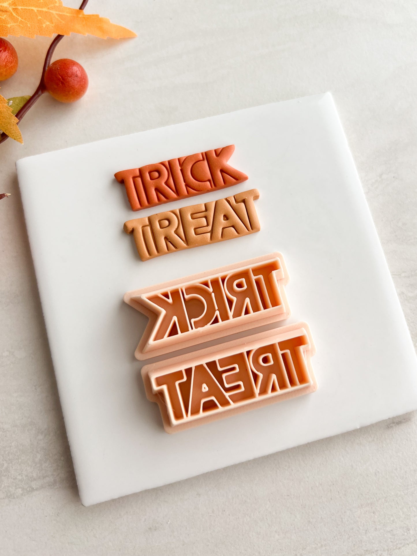 Trick or Treat Clay Cutter | Trick or Treat Polymer Clay Cutter for DIY Halloween Earrings Cute Jewelry and Handmade Spooky Accessories
