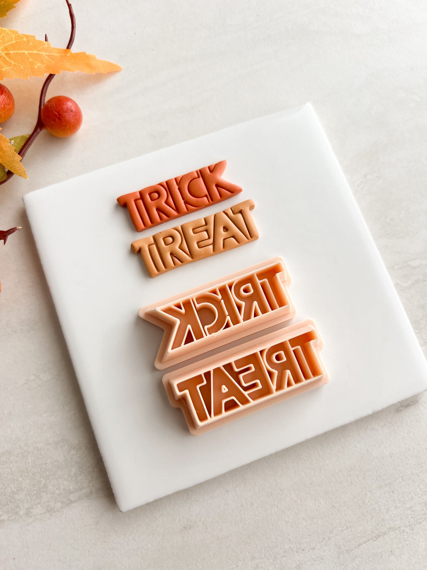 Trick or Treat Clay Cutter | Trick or Treat Polymer Clay Cutter for DIY Halloween Earrings Cute Jewelry and Handmade Spooky Accessories