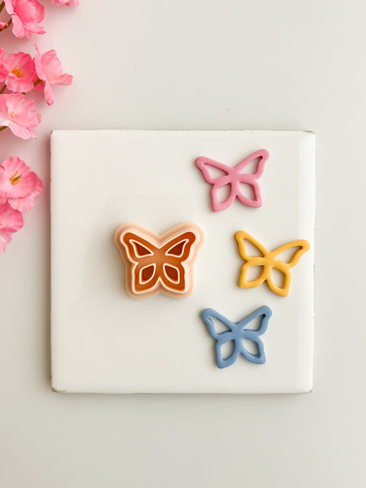 Butterfly Cutout No. 1 Clay Cutter | Butterfly Cutout No. 1 Polymer Clay Cutter for DIY Nature Earrings Butterfly-Themed Jewelry and Handmade Elegant Accessories