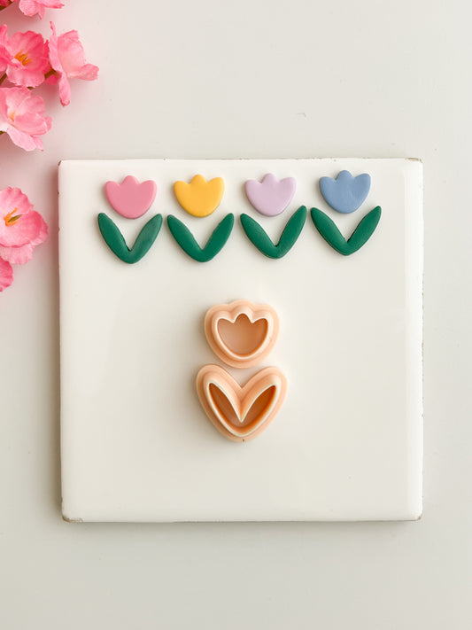 Tulip No. 7 Clay Cutter | Tulip No. 7 Polymer Clay Cutter for DIY Floral Earrings Spring Jewelry and Handmade Botanical Accessories