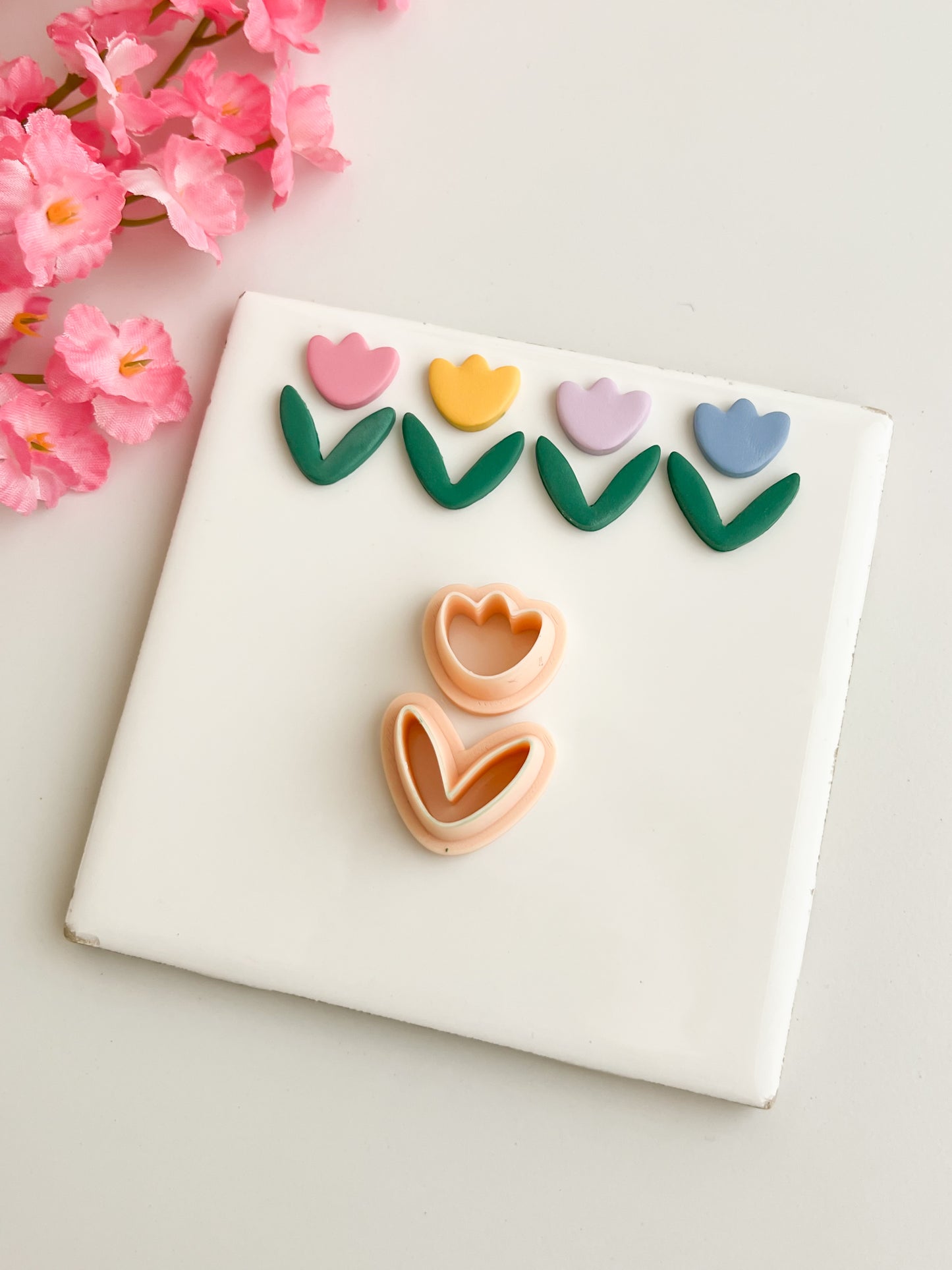 Tulip No. 7 Clay Cutter | Tulip No. 7 Polymer Clay Cutter for DIY Floral Earrings Spring Jewelry and Handmade Botanical Accessories