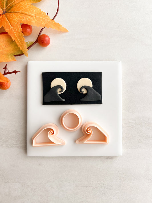 Nightmare Before Christmas Hill Clay Cutter | Nightmare Before Christmas Hill Polymer Clay Cutter for DIY Spooky Earrings Gothic Jewelry and Handmade Accessories