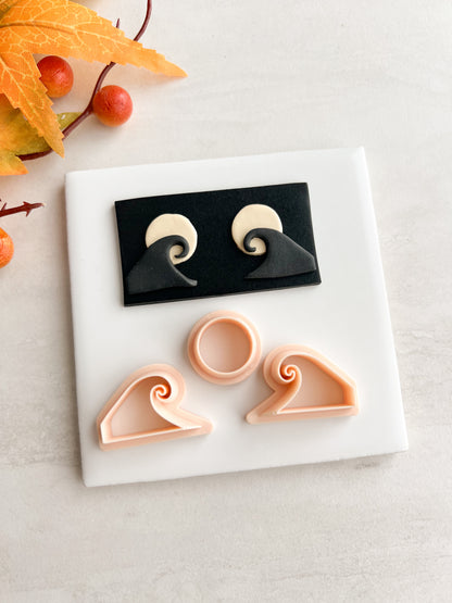 Nightmare Before Christmas Hill Clay Cutter | Nightmare Before Christmas Hill Polymer Clay Cutter for DIY Spooky Earrings Gothic Jewelry and Handmade Accessories