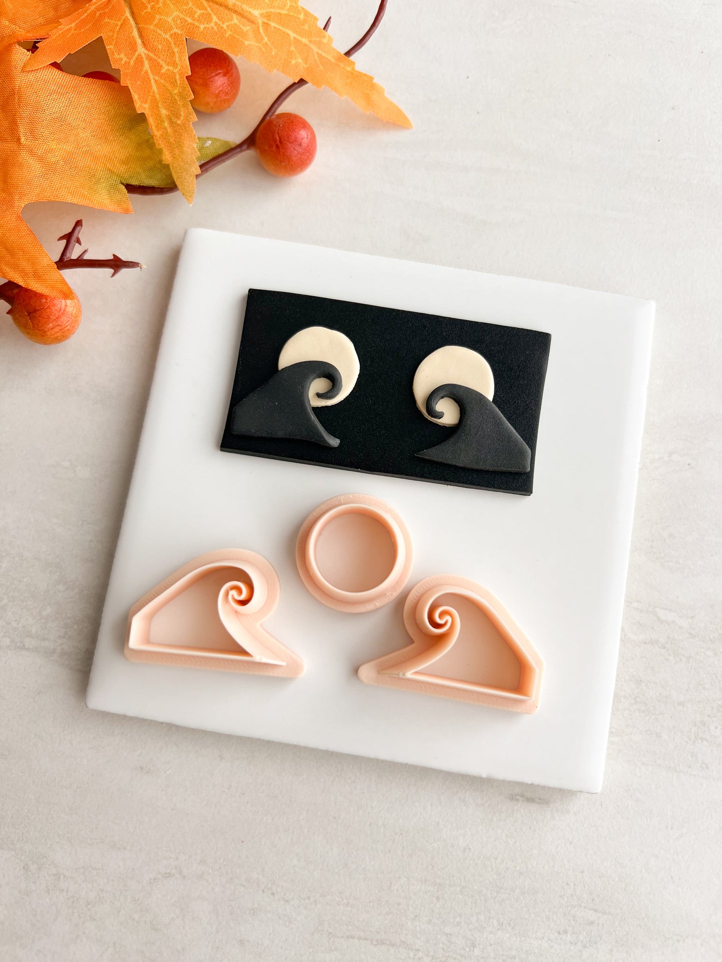 Nightmare Before Christmas Hill Clay Cutter | Nightmare Before Christmas Hill Polymer Clay Cutter for DIY Spooky Earrings Gothic Jewelry and Handmade Accessories
