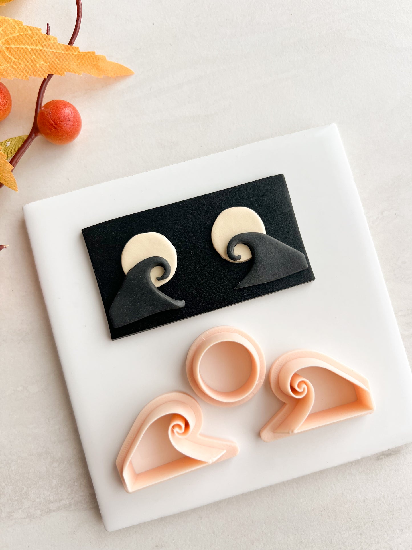 Nightmare Before Christmas Hill Clay Cutter | Nightmare Before Christmas Hill Polymer Clay Cutter for DIY Spooky Earrings Gothic Jewelry and Handmade Accessories