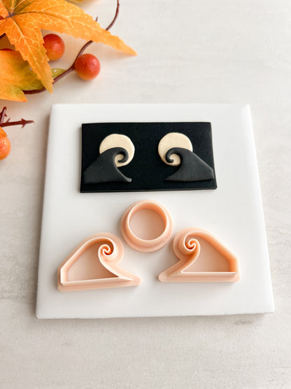 Nightmare Before Christmas Hill Clay Cutter | Nightmare Before Christmas Hill Polymer Clay Cutter for DIY Spooky Earrings Gothic Jewelry and Handmade Accessories