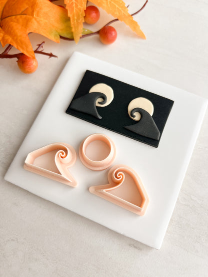 Nightmare Before Christmas Hill Clay Cutter | Nightmare Before Christmas Hill Polymer Clay Cutter for DIY Spooky Earrings Gothic Jewelry and Handmade Accessories