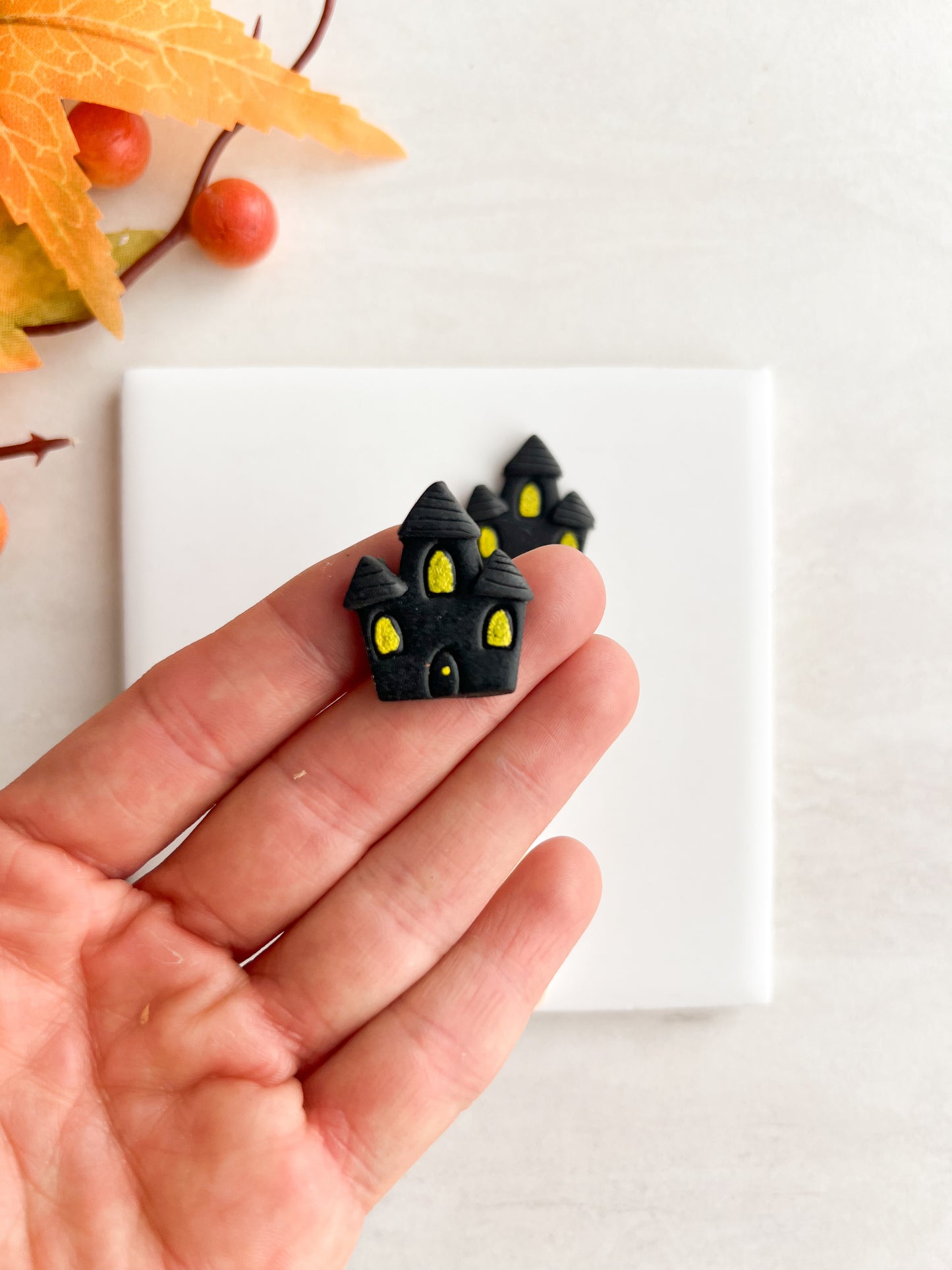 Haunted House No. 3 Clay Cutter | Haunted House No. 3 Polymer Clay Cutter for DIY Spooky Earrings Halloween-Themed Jewelry and Handmade Haunted Accessories