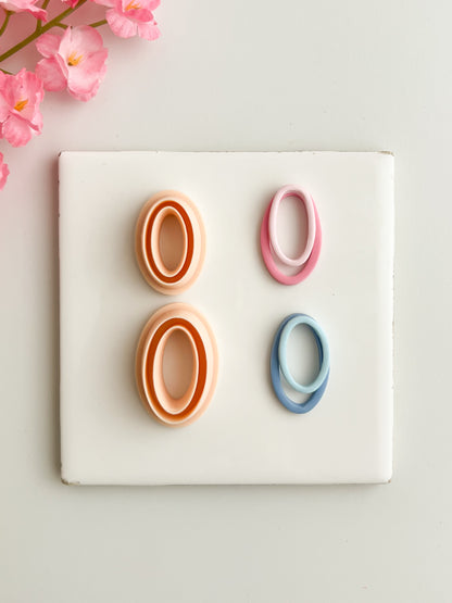 Oval Outline Clay Cutter | Oval Outline Polymer Clay Cutter for DIY Geometric Earrings Modern Jewelry and Handmade Minimalist Accessories