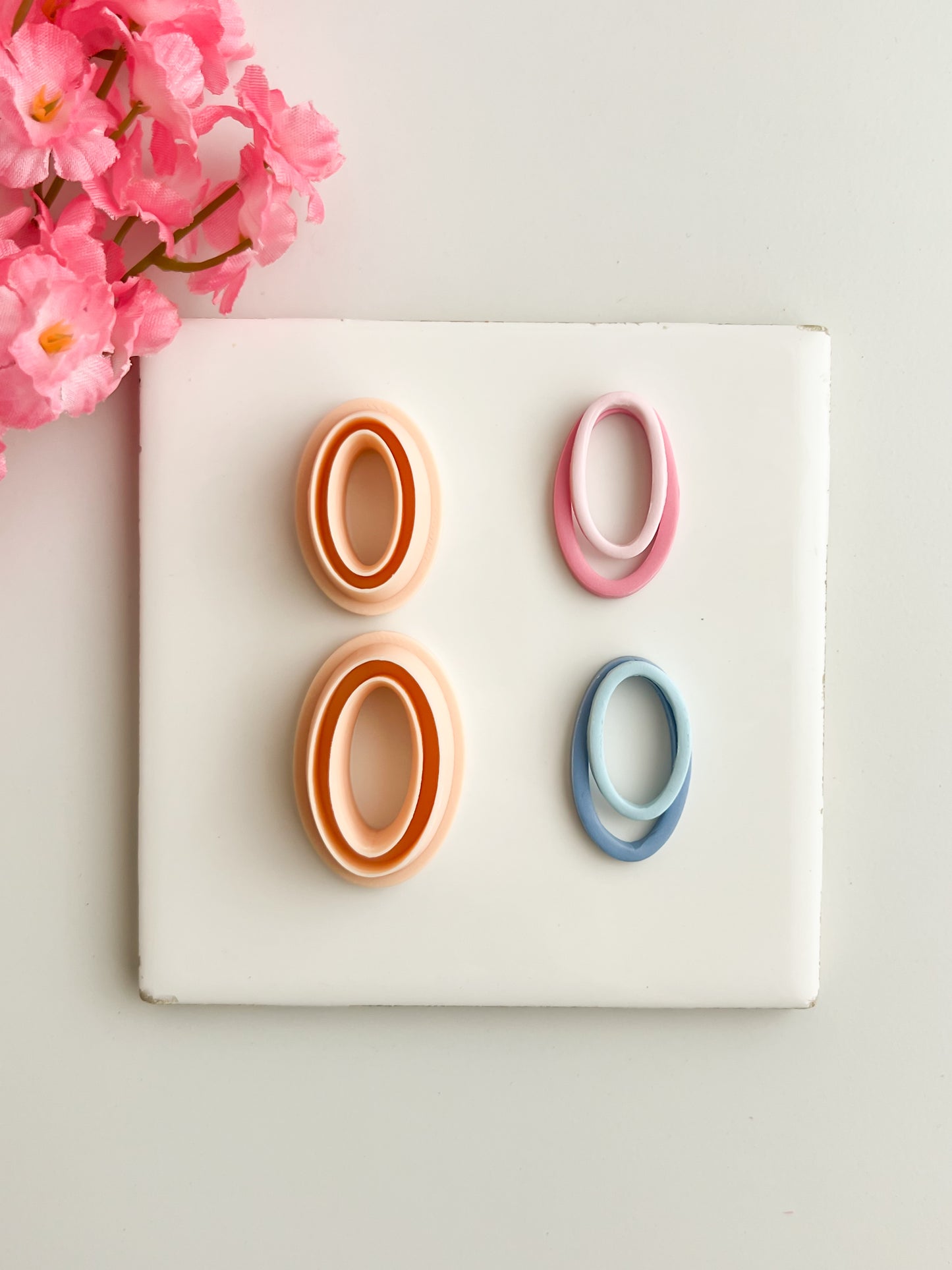 Oval Outline Clay Cutter | Oval Outline Polymer Clay Cutter for DIY Geometric Earrings Modern Jewelry and Handmade Minimalist Accessories