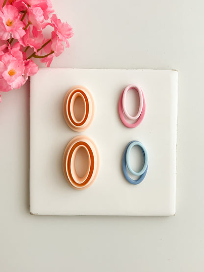 Oval Outline Clay Cutter | Oval Outline Polymer Clay Cutter for DIY Geometric Earrings Modern Jewelry and Handmade Minimalist Accessories