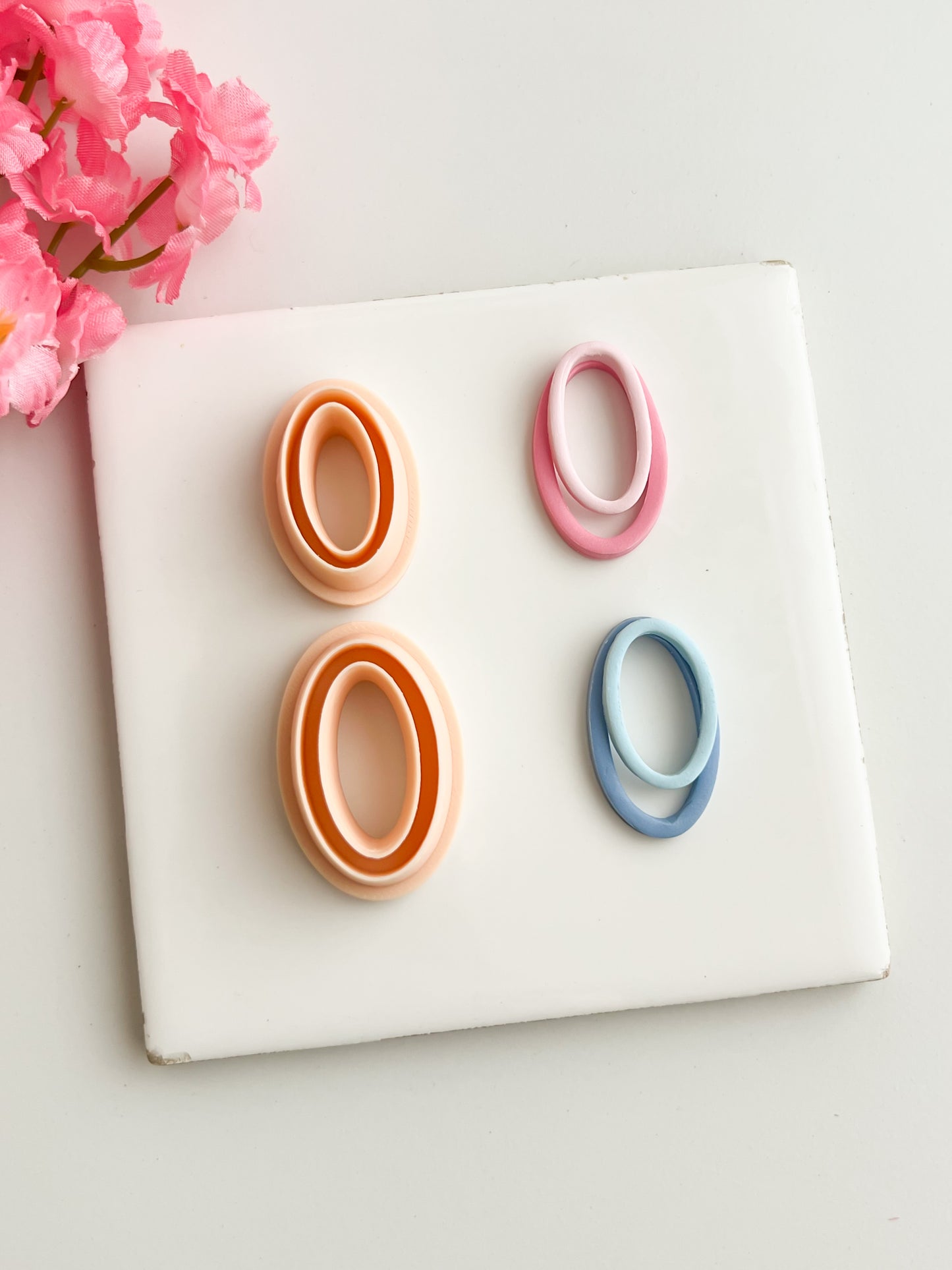 Oval Outline Clay Cutter | Oval Outline Polymer Clay Cutter for DIY Geometric Earrings Modern Jewelry and Handmade Minimalist Accessories