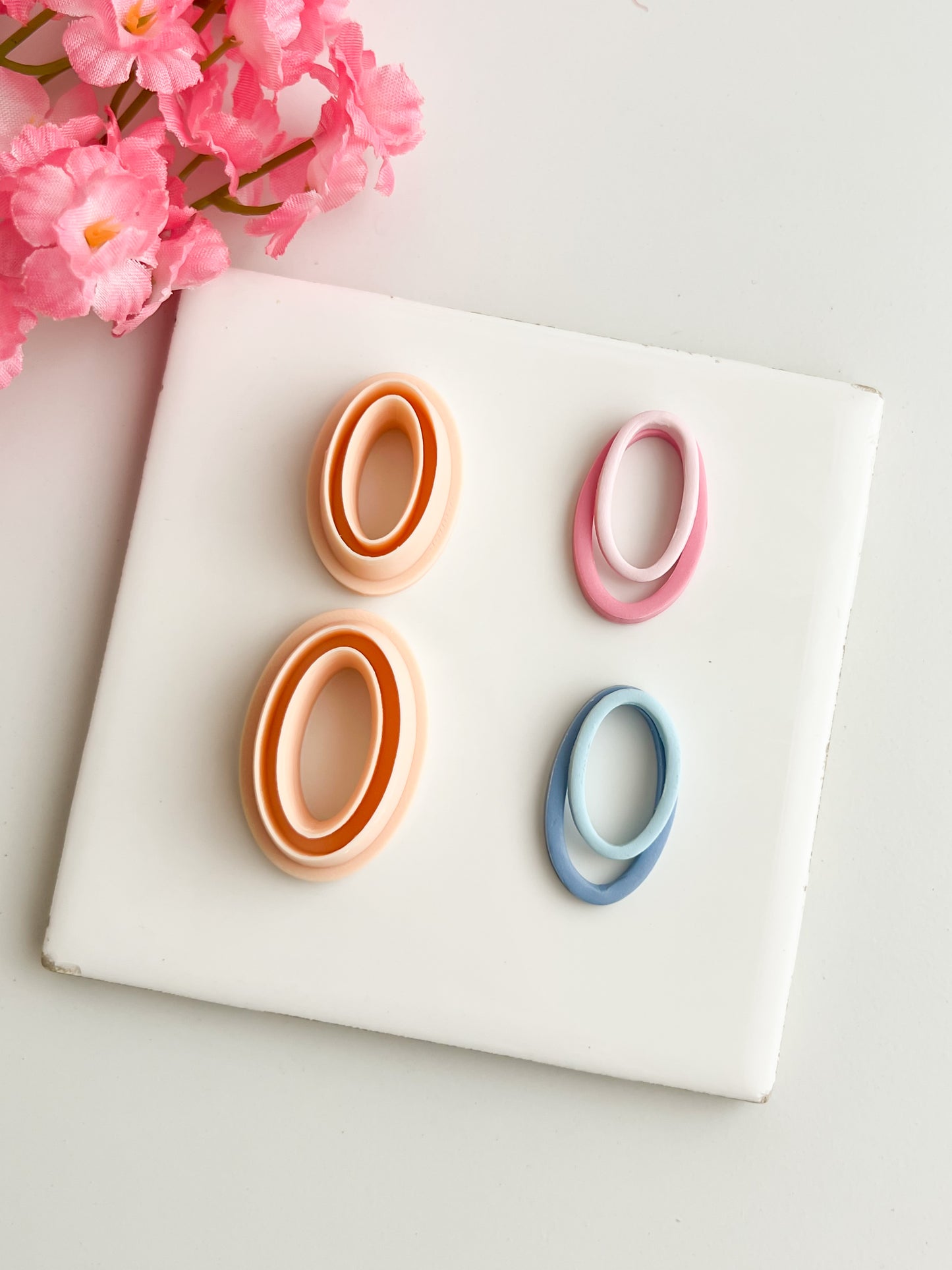 Oval Outline Clay Cutter | Oval Outline Polymer Clay Cutter for DIY Geometric Earrings Modern Jewelry and Handmade Minimalist Accessories