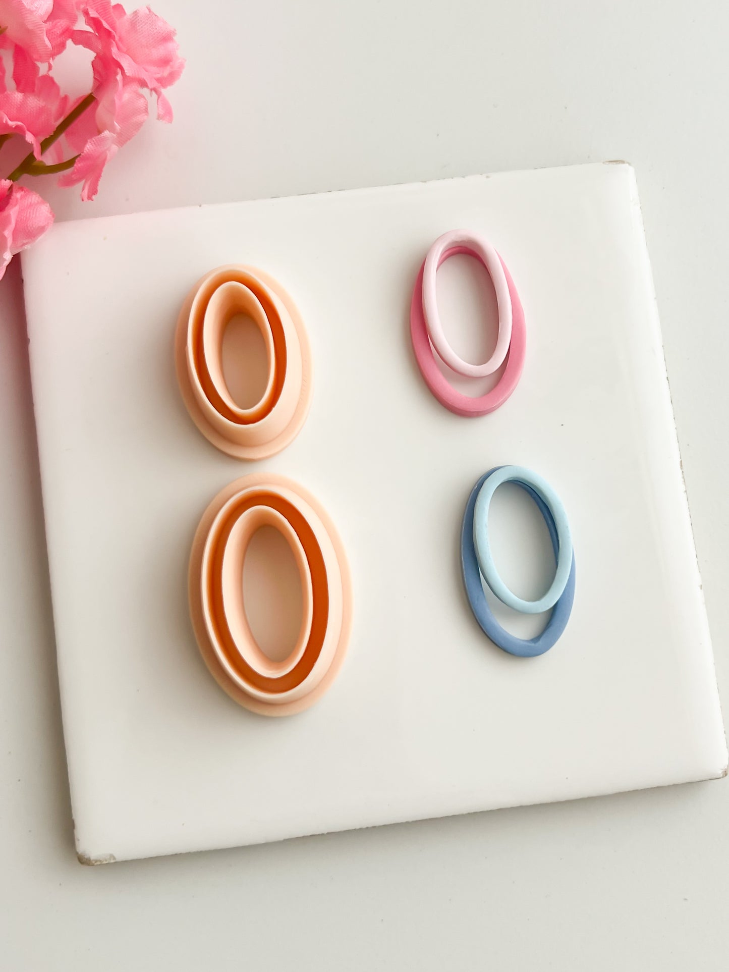 Oval Outline Clay Cutter | Oval Outline Polymer Clay Cutter for DIY Geometric Earrings Modern Jewelry and Handmade Minimalist Accessories
