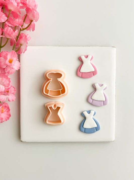 Alice in Wonderland Dress Clay Cutter | Alice in Wonderland Dress Polymer Clay Cutter for DIY Fantasy Earrings Storybook-Themed Jewelry and Handmade Cute Accessories