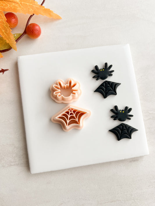 Spiderweb Dangle Clay Cutter | Spiderweb Dangle Polymer Clay Cutter for DIY Halloween Earrings Gothic Jewelry and Handmade Spooky Accessories