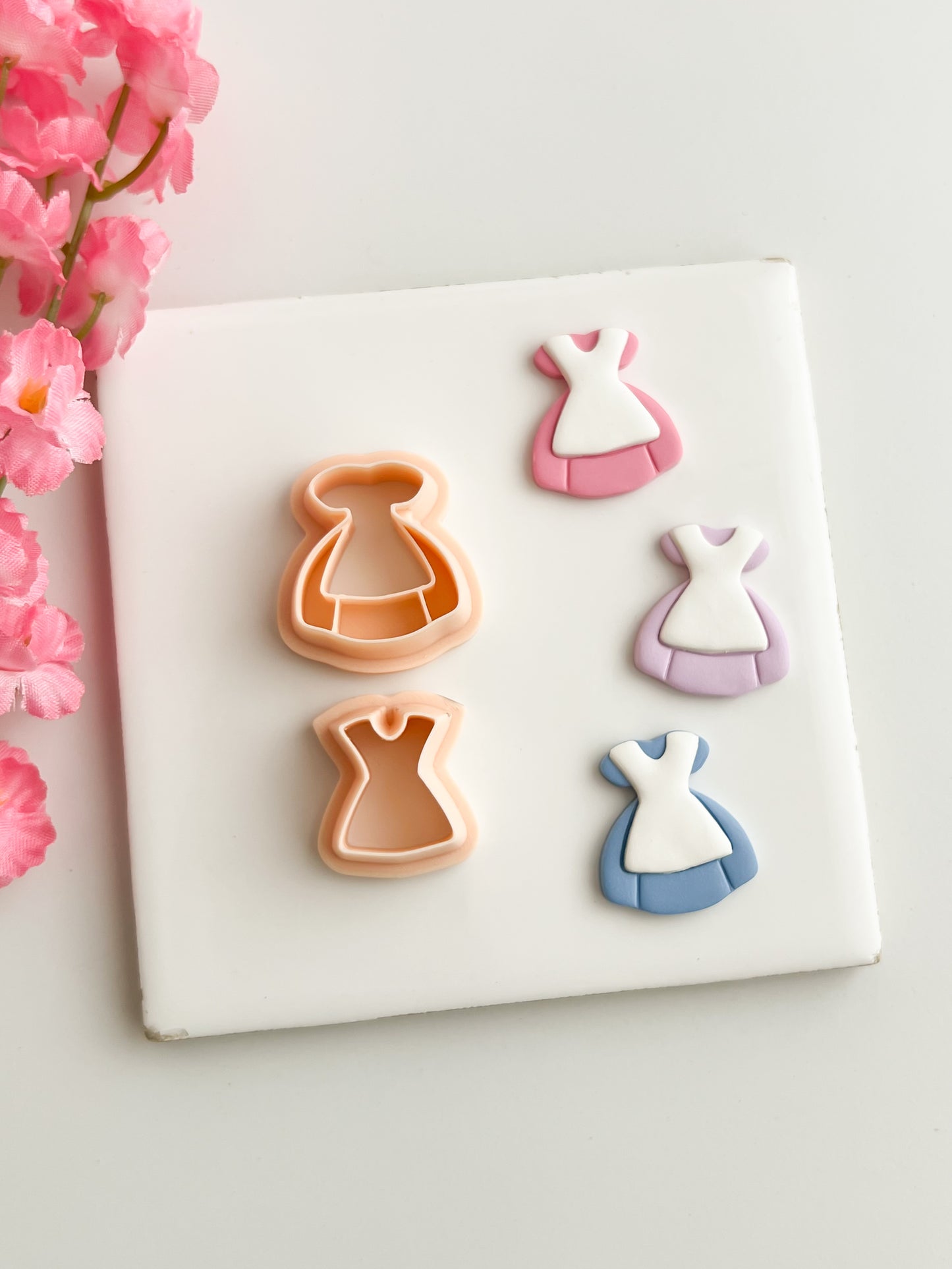 Alice in Wonderland Dress Clay Cutter | Alice in Wonderland Dress Polymer Clay Cutter for DIY Fantasy Earrings Storybook-Themed Jewelry and Handmade Cute Accessories