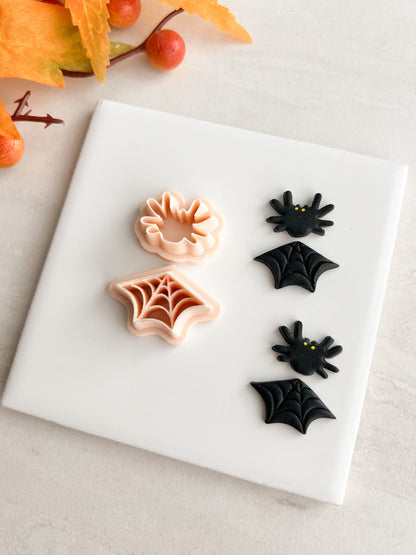 Spiderweb Dangle Clay Cutter | Spiderweb Dangle Polymer Clay Cutter for DIY Halloween Earrings Gothic Jewelry and Handmade Spooky Accessories
