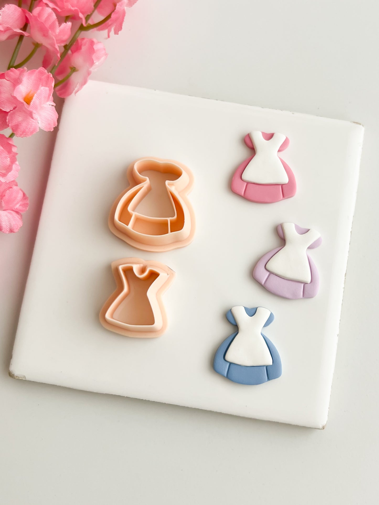 Alice in Wonderland Dress Clay Cutter | Alice in Wonderland Dress Polymer Clay Cutter for DIY Fantasy Earrings Storybook-Themed Jewelry and Handmade Cute Accessories