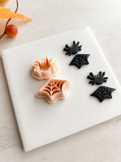 Spiderweb Dangle Clay Cutter | Spiderweb Dangle Polymer Clay Cutter for DIY Halloween Earrings Gothic Jewelry and Handmade Spooky Accessories