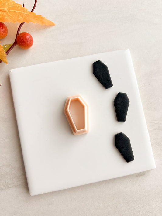 Coffin No. 3 Clay Cutter | Coffin No. 3 Polymer Clay Cutter for DIY Halloween Earrings Spooky-Themed Jewelry and Handmade Haunted Accessories