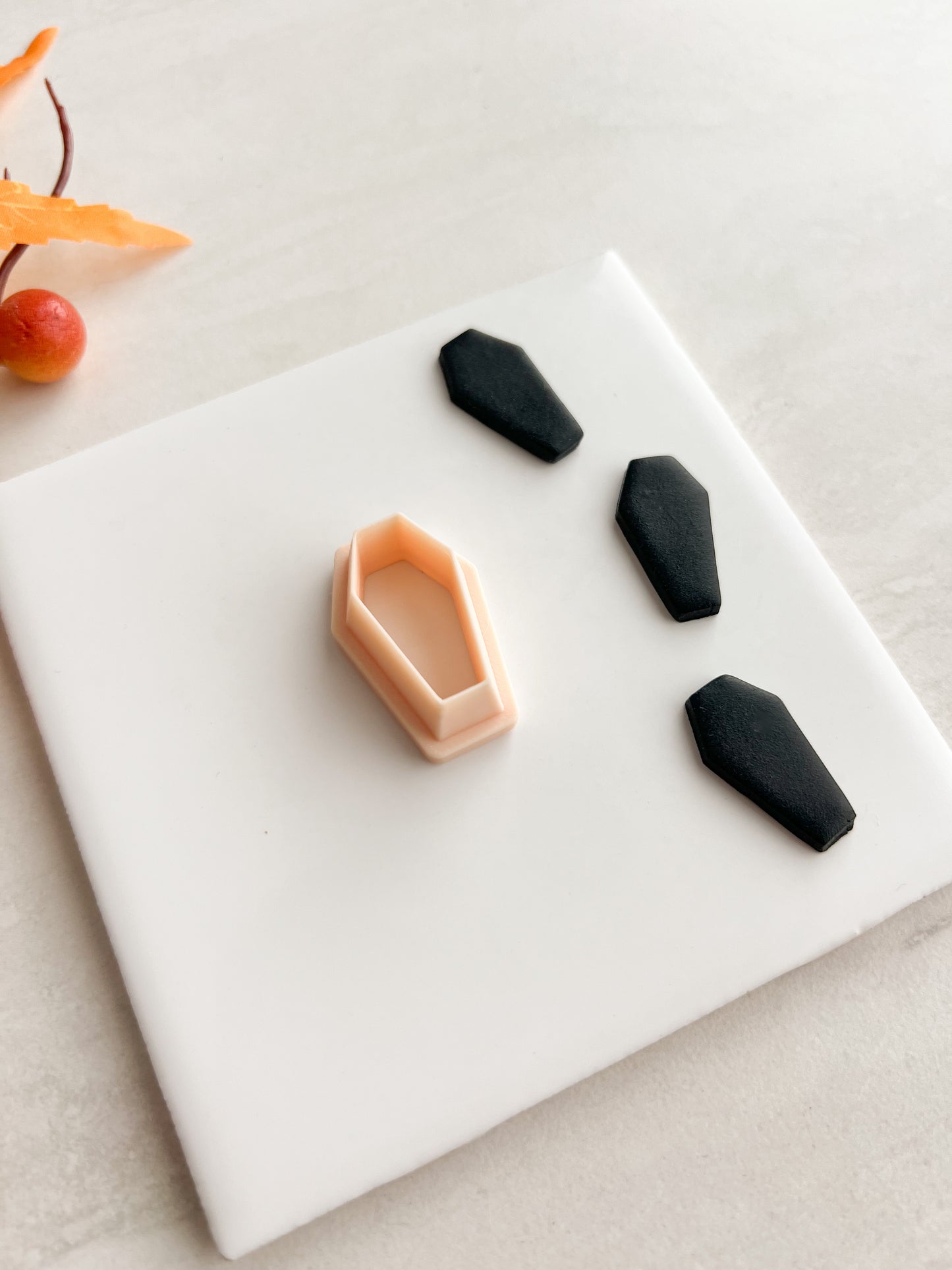 Coffin No. 3 Clay Cutter | Coffin No. 3 Polymer Clay Cutter for DIY Halloween Earrings Spooky-Themed Jewelry and Handmade Haunted Accessories