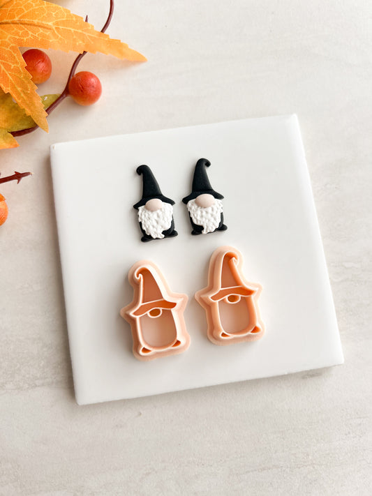 Gnome No. 5 Clay Cutter | Gnome No. 5 Polymer Clay Cutter for DIY Christmas Earrings Cute Winter Jewelry and Handmade Holiday Accessories