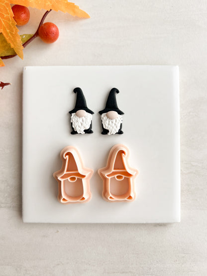 Gnome No. 5 Clay Cutter | Gnome No. 5 Polymer Clay Cutter for DIY Christmas Earrings Cute Winter Jewelry and Handmade Holiday Accessories
