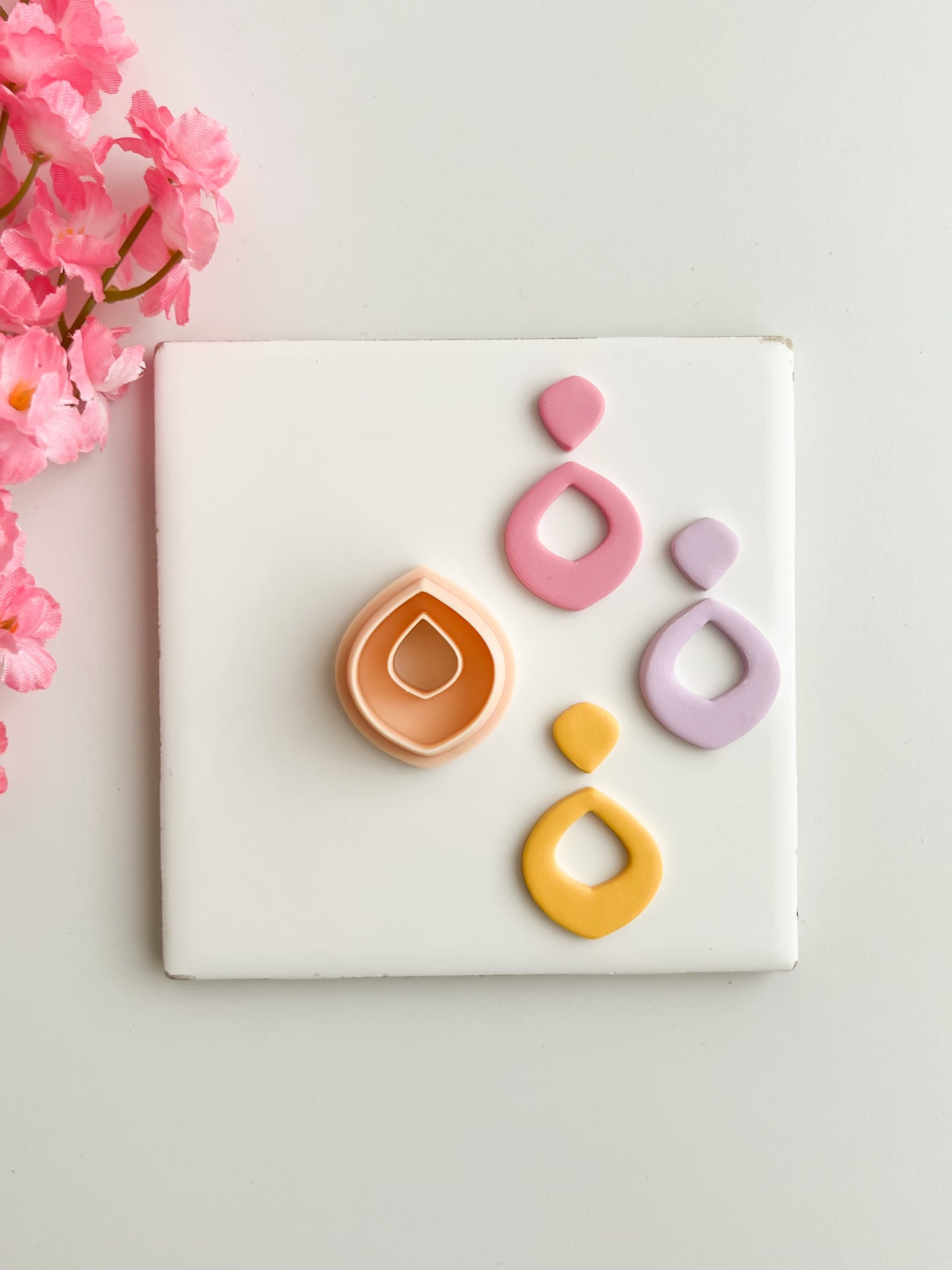 No. 2 Donut Diamond Cutout Clay Cutter | No. 2 Donut Diamond Cutout Polymer Clay Cutter for DIY Geometric Earrings Modern-Themed Jewelry and Handmade Elegant Accessories