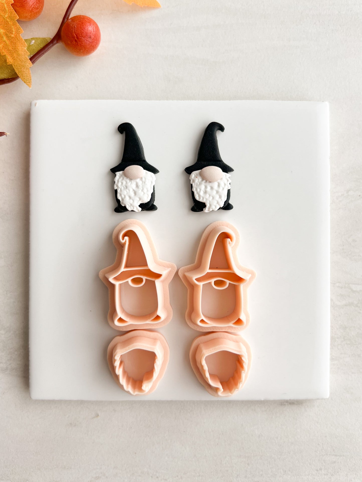 Gnome No. 5 Clay Cutter | Gnome No. 5 Polymer Clay Cutter for DIY Christmas Earrings Cute Winter Jewelry and Handmade Holiday Accessories