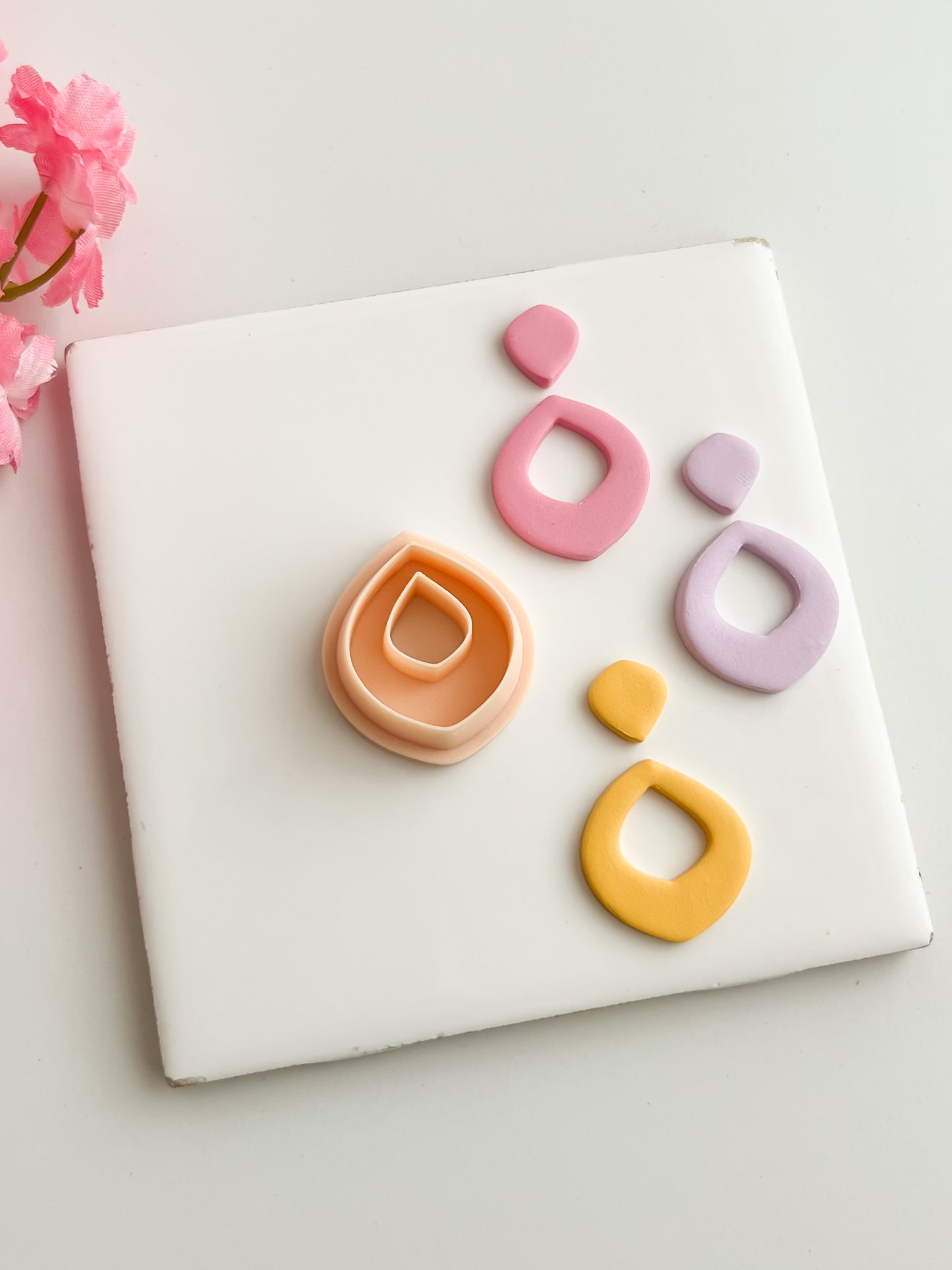 No. 2 Donut Diamond Cutout Clay Cutter | No. 2 Donut Diamond Cutout Polymer Clay Cutter for DIY Geometric Earrings Modern-Themed Jewelry and Handmade Elegant Accessories