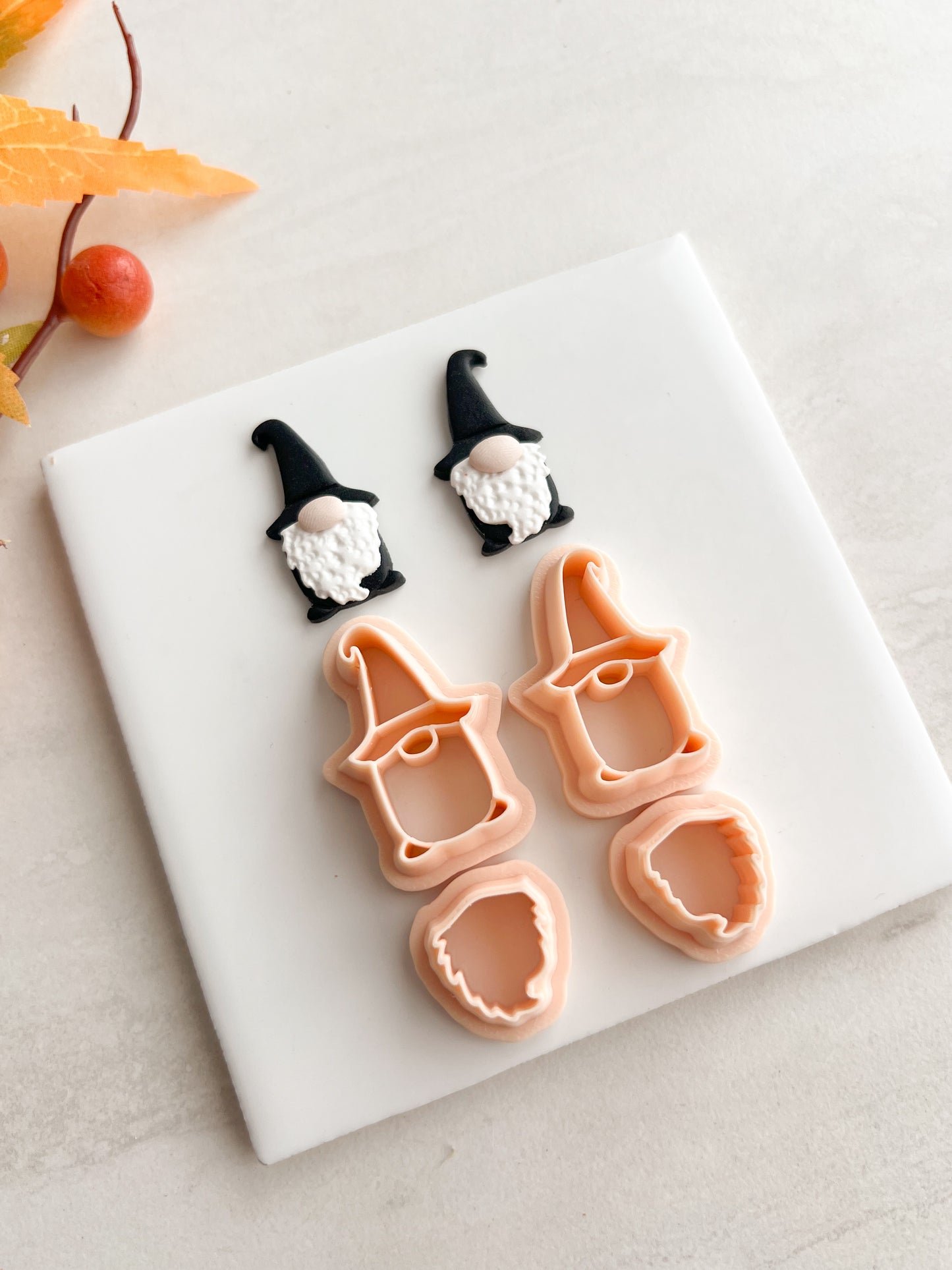 Gnome No. 5 Clay Cutter | Gnome No. 5 Polymer Clay Cutter for DIY Christmas Earrings Cute Winter Jewelry and Handmade Holiday Accessories