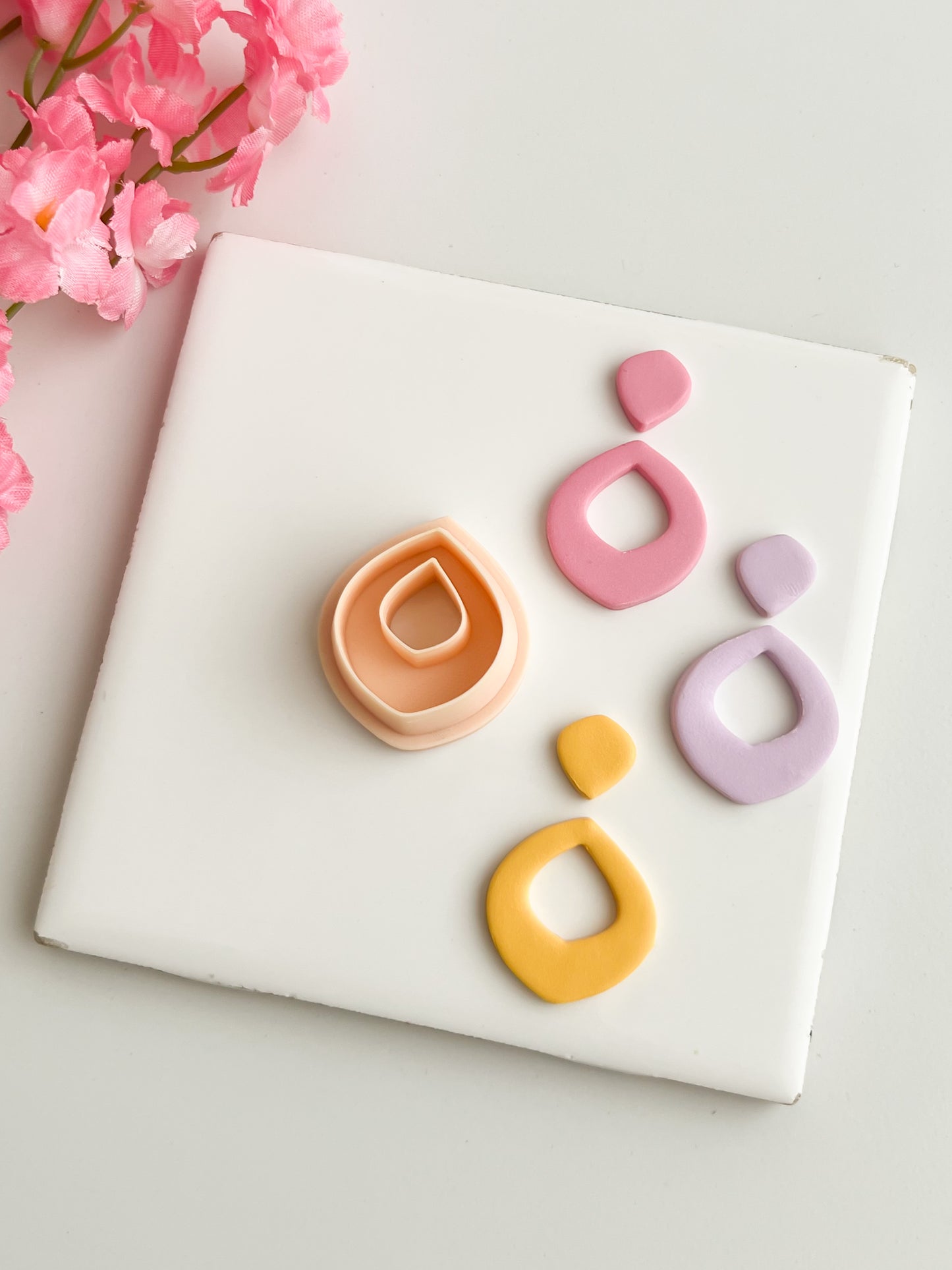 No. 2 Donut Diamond Cutout Clay Cutter | No. 2 Donut Diamond Cutout Polymer Clay Cutter for DIY Geometric Earrings Modern-Themed Jewelry and Handmade Elegant Accessories