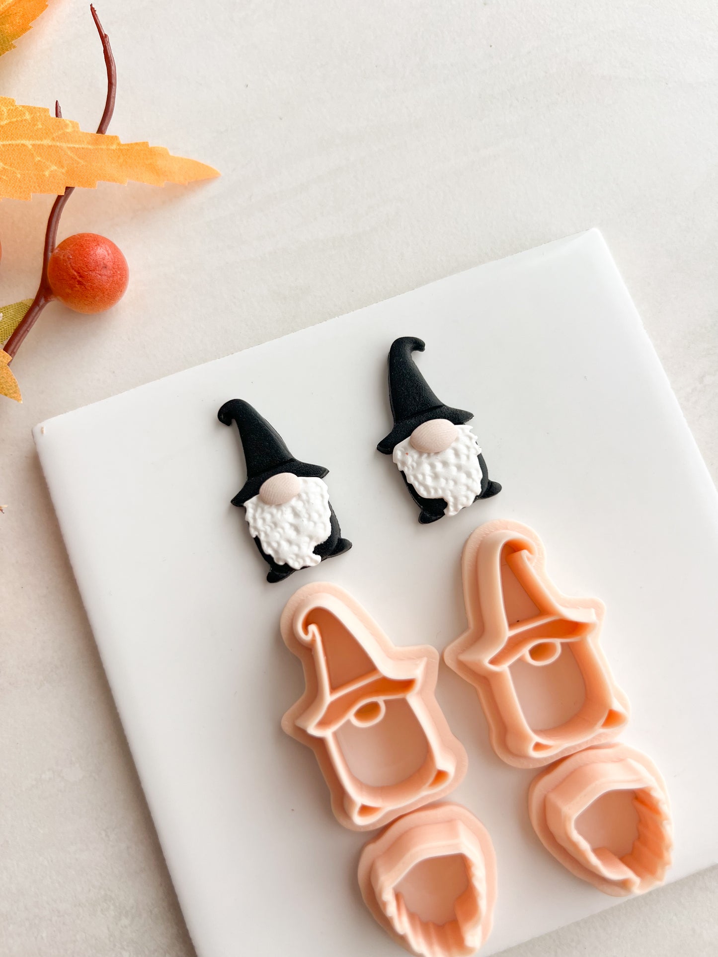 Gnome No. 5 Clay Cutter | Gnome No. 5 Polymer Clay Cutter for DIY Christmas Earrings Cute Winter Jewelry and Handmade Holiday Accessories