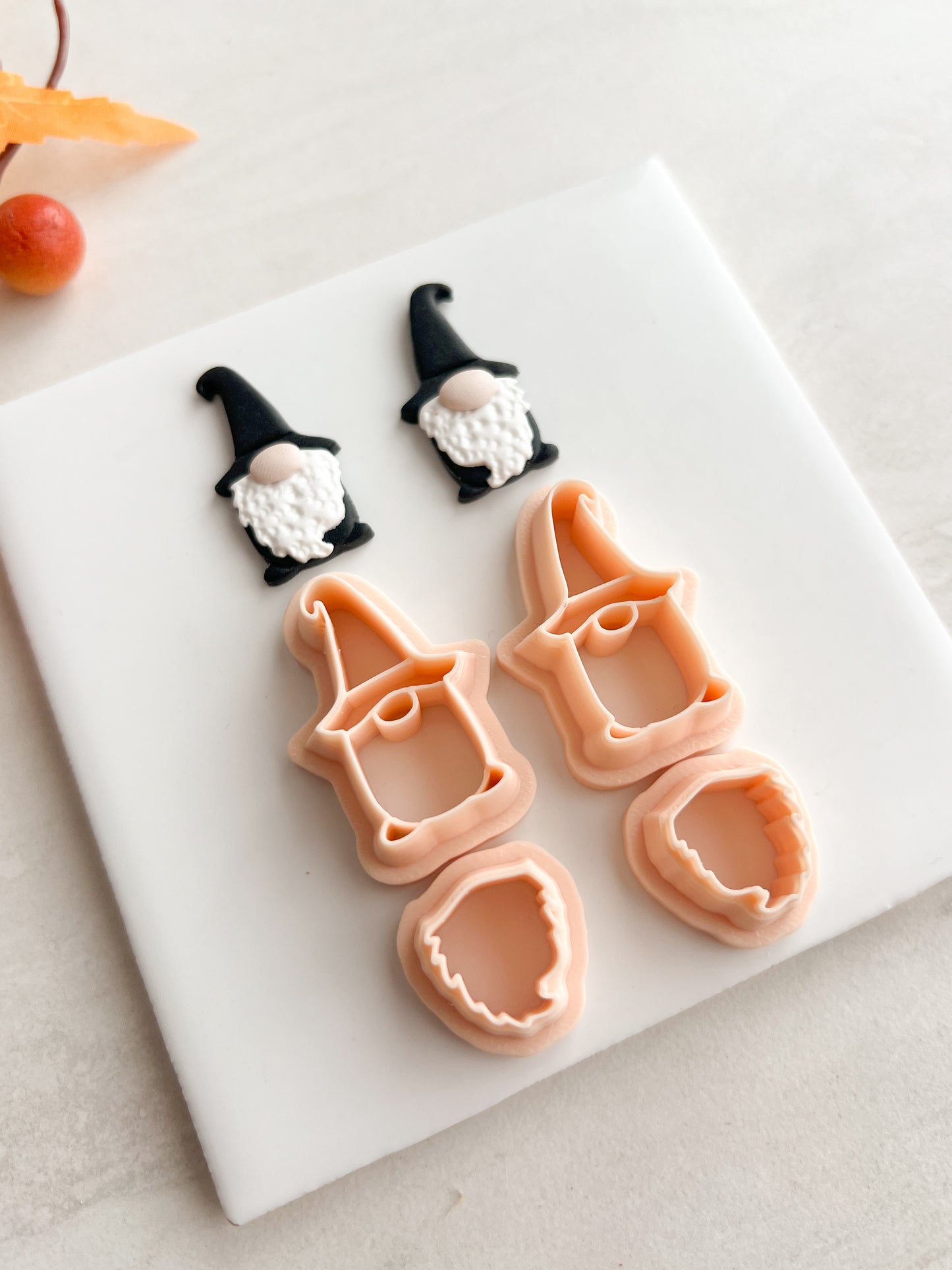 Gnome No. 5 Clay Cutter | Gnome No. 5 Polymer Clay Cutter for DIY Christmas Earrings Cute Winter Jewelry and Handmade Holiday Accessories