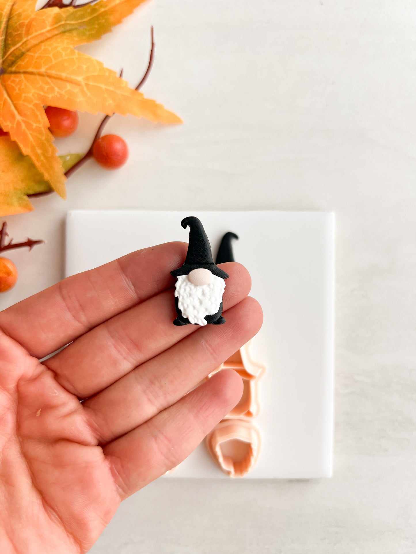 Gnome No. 5 Clay Cutter | Gnome No. 5 Polymer Clay Cutter for DIY Christmas Earrings Cute Winter Jewelry and Handmade Holiday Accessories