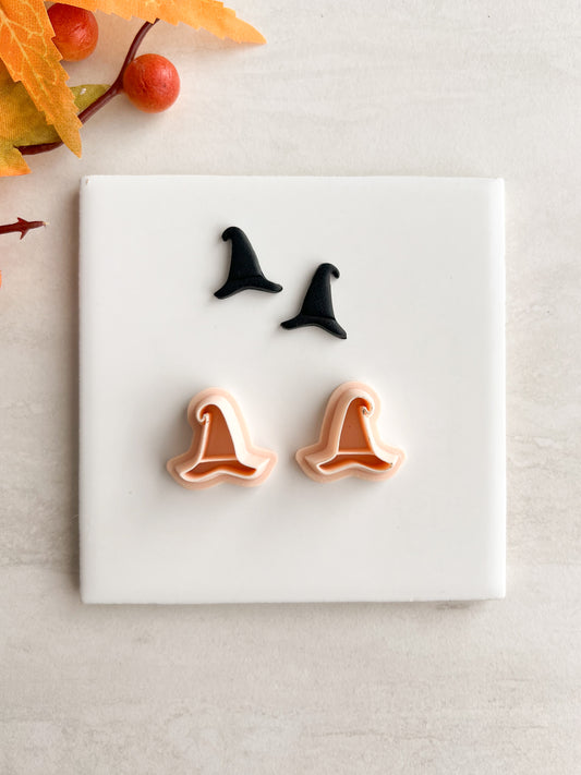 Wizard Hat No. 3 Stud Clay Cutter | Wizard Hat No. 3 Stud Polymer Clay Cutter for DIY Magical Earrings Fantasy-Themed Jewelry and Handmade Cute Accessories