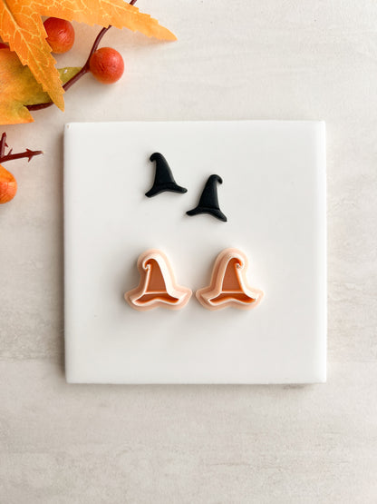 Wizard Hat No. 3 Stud Clay Cutter | Wizard Hat No. 3 Stud Polymer Clay Cutter for DIY Magical Earrings Fantasy-Themed Jewelry and Handmade Cute Accessories