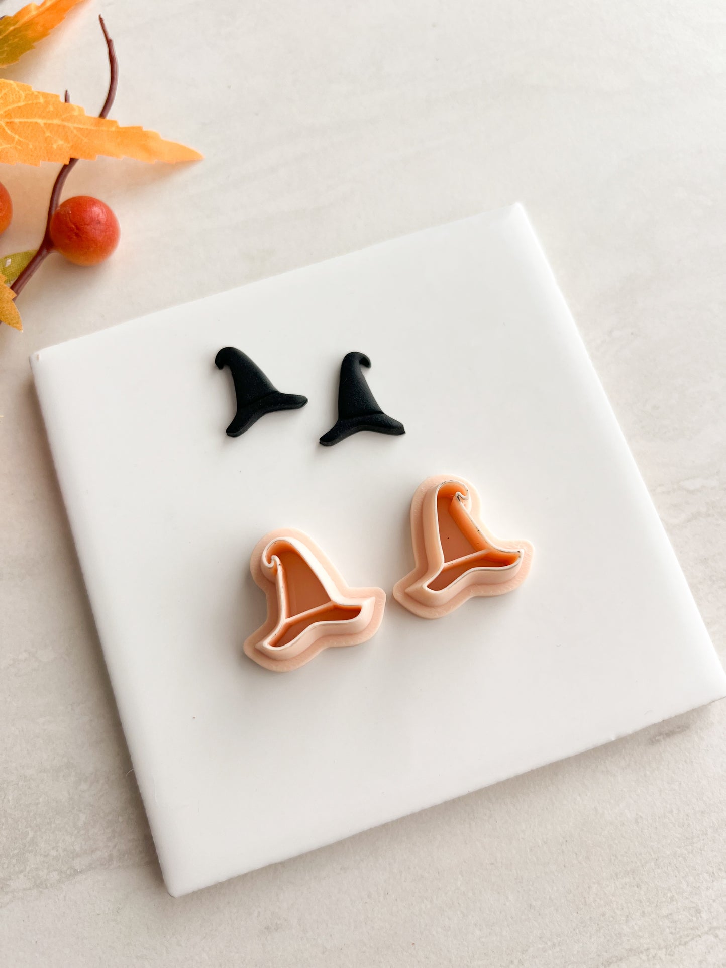 Wizard Hat No. 3 Stud Clay Cutter | Wizard Hat No. 3 Stud Polymer Clay Cutter for DIY Magical Earrings Fantasy-Themed Jewelry and Handmade Cute Accessories