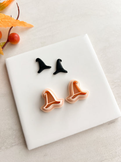 Wizard Hat No. 3 Stud Clay Cutter | Wizard Hat No. 3 Stud Polymer Clay Cutter for DIY Magical Earrings Fantasy-Themed Jewelry and Handmade Cute Accessories