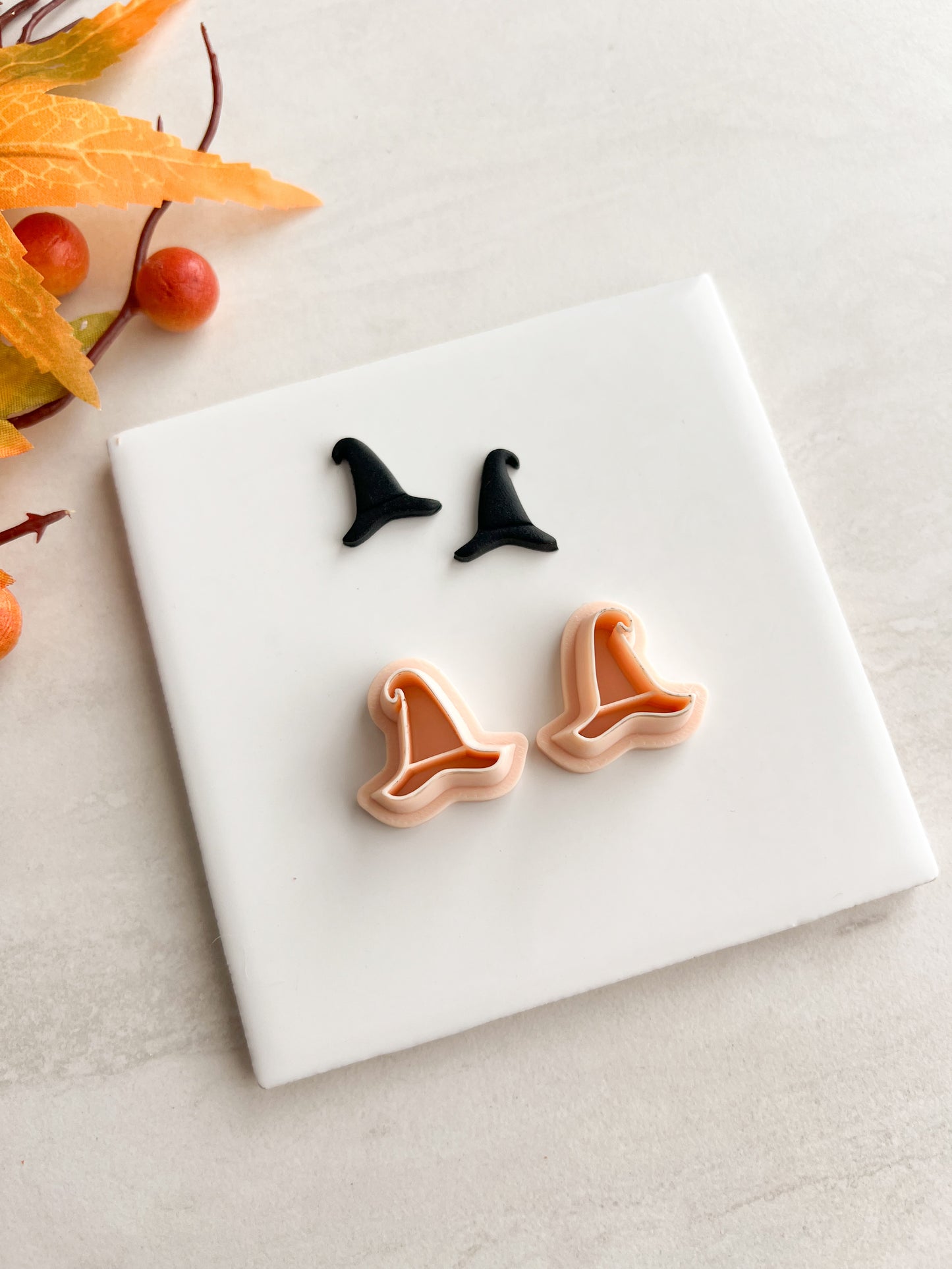 Wizard Hat No. 3 Stud Clay Cutter | Wizard Hat No. 3 Stud Polymer Clay Cutter for DIY Magical Earrings Fantasy-Themed Jewelry and Handmade Cute Accessories