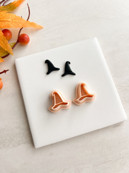 Wizard Hat No. 3 Stud Clay Cutter | Wizard Hat No. 3 Stud Polymer Clay Cutter for DIY Magical Earrings Fantasy-Themed Jewelry and Handmade Cute Accessories