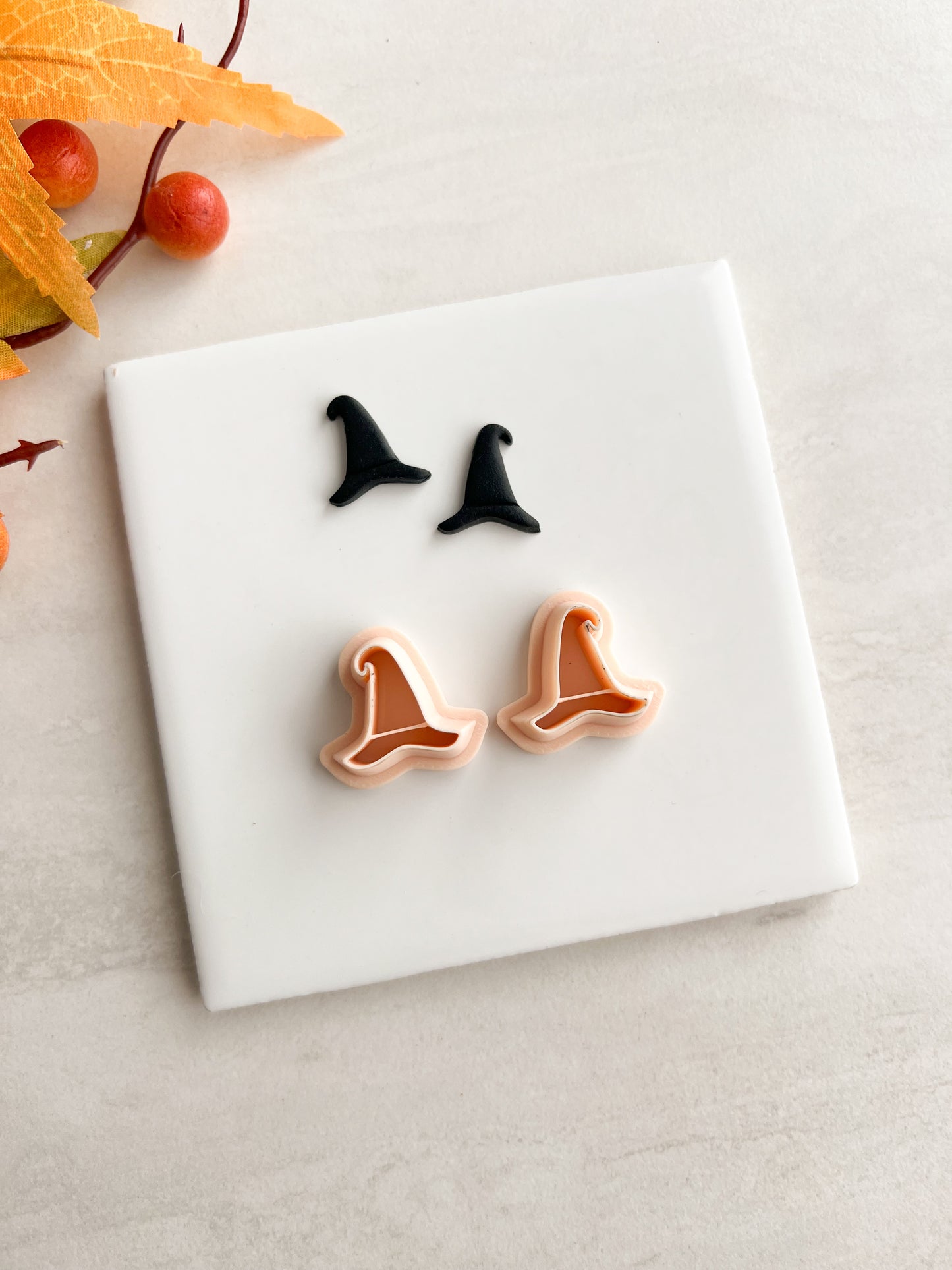 Wizard Hat No. 3 Stud Clay Cutter | Wizard Hat No. 3 Stud Polymer Clay Cutter for DIY Magical Earrings Fantasy-Themed Jewelry and Handmade Cute Accessories