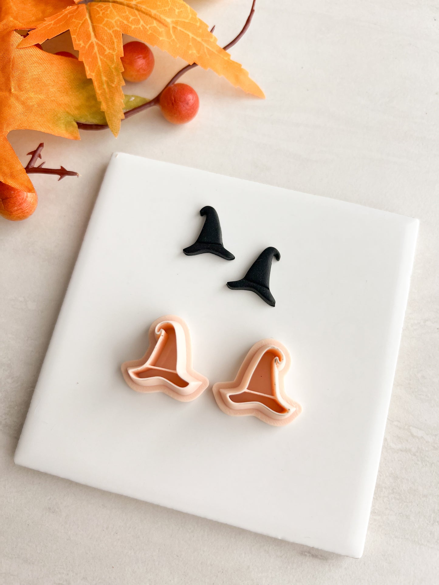 Wizard Hat No. 3 Stud Clay Cutter | Wizard Hat No. 3 Stud Polymer Clay Cutter for DIY Magical Earrings Fantasy-Themed Jewelry and Handmade Cute Accessories